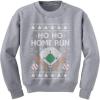 imageTstars Ho Ho Home Run Baseball Christmas Sweater Style Sweatshirt Holiday Ugly Xmas Sweatshirts for Youth KidsGray