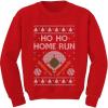imageTstars Ho Ho Home Run Baseball Christmas Sweater Style Sweatshirt Holiday Ugly Xmas Sweatshirts for Youth KidsRed