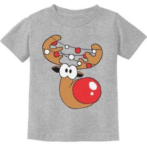 imageFunny Reindeer Ugly Christmas Sweater TShirt Boys Girls Tacky Holiday Xmas Shirt for Toddler KidsGray