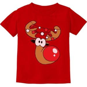 imageFunny Reindeer Ugly Christmas Sweater TShirt Boys Girls Tacky Holiday Xmas Shirt for Toddler KidsRed