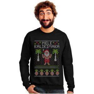 imageMele Kalikimaka Sweater Hawaiian Sweatshirt Ugly Christmas Long Sleeve Shirt XLarge Black