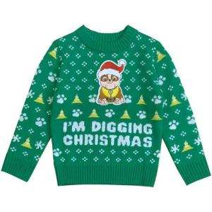 imagePaw Patrol Toddler Kids Ugly Christmas Sweater Im Digging Rubble Toddlers Boy Girl Holiday Xmas SweatersMulticolor