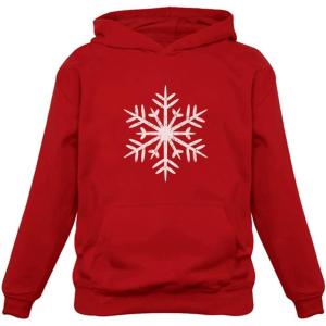 imageTstars Big White Christmas Snowflake Hoodie for Men Xmas Holiday Mens Sweatshirt HoodiesRed