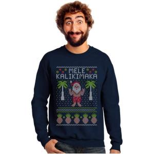 imageTstars Mele Kalikimaka Sweatshirt Men Hawaiian Santa Ugly Christmas Sweater Style Shirt Medium Navy