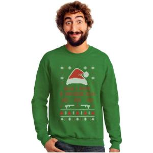 imageTstars Now I Have a Machine Gun HoHoHo Ugly Christmas Sweater Style Men SweatshirtSweatshirt  Green