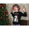 imageBoys Ugly Christmas Shirt Santa Dinosaur Tacky Sweater Style Xmas Holiday Youth Kids Long Sleeve TShirtBlack