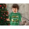 imageConstruction Trucks Boys Ugly Christmas Sweater Style Holiday Xmas Youth Kids Long Sleeve TShirtGreen