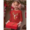imageCute Reindeer Ugly Christmas Sweater Style Holiday Xmas Toddler ampamp Youth Kids Long Sleeve TShirtRed