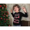 imageGame On Santa Ugly Christmas Sweater Style Gaming Holiday Xmas Long Sleeve TShirt for Youth KidsBlack