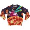 imageTstars 3D Christmas Graphic Pullover Boys Girls Pizza Cat Youth Kids Sweatshirt Medium Multicolor
