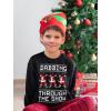 imageTstars Dabbing Through the Snow Boys Ugly Christmas Sweater Style Holiday Xmas Santa Dab Sweatshirt for Youth KidsDabbing Through Black
