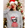 imageTstars Funny Cat Kids Ugly Christmas Sweater Youth Girls Boys Santa Claws Holiday Tacky Xmas SweatersGray