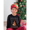 imageTstars Pizza Tree Ugly Christmas Sweatshirt for Boys Girls Tacky Sweater Style Holiday Xmas Sweatshirts for Youth KidsBlack