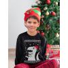 imageUgly Christmas Sweater Big Trex Santa  Children Funny Youth Kids SweatshirtBlack