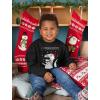 imageUgly Christmas Sweater Big Trex Santa  Children Funny Youth Kids SweatshirtBlack