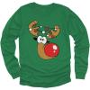 imageCute Reindeer Ugly Christmas Sweater Style Holiday Xmas Toddler ampamp Youth Kids Long Sleeve TShirtGreen