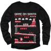 imageGame On Santa Ugly Christmas Sweater Style Gaming Holiday Xmas Long Sleeve TShirt for Youth KidsBlack