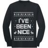 imageIve Been Nice Funny Holiday Ugly Christmas Youth Kids Long Sleeve TShirtBlack