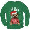 imagePug Ugly Christmas Shirt for Kids Santa Paws Tacky Sweater Style Holiday Long Sleeve TShirt for Youth Boys GirlsGreen