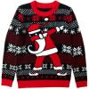 imageTstars Dabbing Santa Claus Boys Ugly Christmas Sweater Xmas Gifts Funny Holiday Sweaters for Youth Kids MediumMulticolor