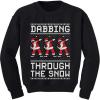 imageTstars Dabbing Through the Snow Boys Ugly Christmas Sweater Style Holiday Xmas Santa Dab Sweatshirt for Youth KidsDabbing Through Black