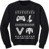 imageTstars Gamer Retro Ugly Christmas Sweater Xmas Party Youth Kids Sweatshirt Large Black