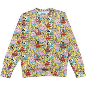 imageTstars 3D Printed Graphic Pullover Boys Girls Funny Spongebob Kids Sweatshirt Large Multicolor