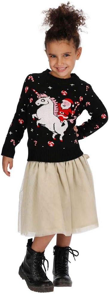 imageUnicorn Santa Girls Ugly Christmas Sweater Tacky Holiday Xmas Sweaters for Toddler KidsMulticolor