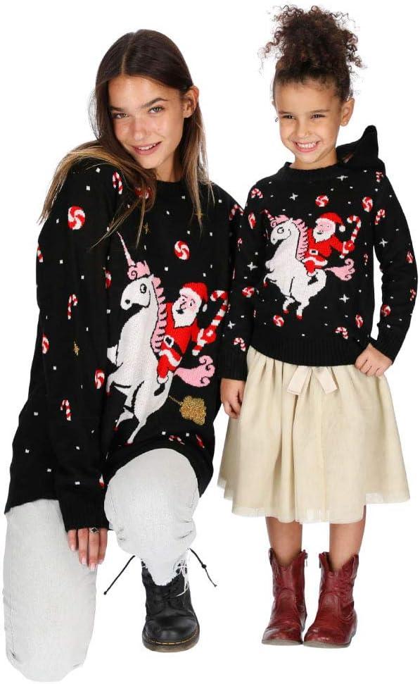 imageUnicorn Santa Girls Ugly Christmas Sweater Tacky Holiday Xmas Sweaters for Toddler KidsMulticolor
