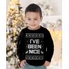 imageIve Been Nice Kids Funny Ugly Christmas Sweatshirt Tacky Sweater Style Xmas Holiday Sweatshirts for ToddlersBlack