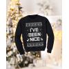 imageIve Been Nice Kids Funny Ugly Christmas Sweatshirt Tacky Sweater Style Xmas Holiday Sweatshirts for ToddlersBlack