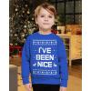 imageIve Been Nice Kids Funny Ugly Christmas Sweatshirt Tacky Sweater Style Xmas Holiday Sweatshirts for ToddlersBlue