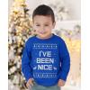 imageIve Been Nice Kids Funny Ugly Christmas Sweatshirt Tacky Sweater Style Xmas Holiday Sweatshirts for ToddlersBlue