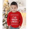 imageIve Been Nice Kids Funny Ugly Christmas Sweatshirt Tacky Sweater Style Xmas Holiday Sweatshirts for ToddlersRed
