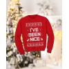 imageIve Been Nice Kids Funny Ugly Christmas Sweatshirt Tacky Sweater Style Xmas Holiday Sweatshirts for ToddlersRed