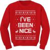 imageIve Been Nice Kids Funny Ugly Christmas Sweatshirt Tacky Sweater Style Xmas Holiday Sweatshirts for ToddlersRed