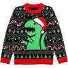 imageTrex Ugly Christmas Sweater Dinosaur Dino Gift for Boys Girls 2yr  12yrMulticolor
