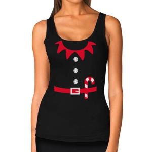 imageElf Christmas Tank Top Women Teen Girls Santas Elves Xmas Racerback Tops