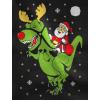 imageT Rex Santa Ride Funny Ugly Christmas Sweater Women SweatshirtBlack