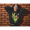 imageT Rex Santa Ride Funny Ugly Christmas Sweater Women SweatshirtBlack