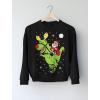 imageT Rex Santa Ride Funny Ugly Christmas Sweater Women SweatshirtBlack