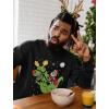 imageTRex Santa Ride Funny Ugly Christmas Sweater Sweatshirt XLarge Black