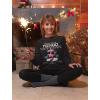imageTstars Fa La La Flamingo Ugly Christmas Sweatshirt for Women Teen Girls Tacky Sweater Style Xmas Holiday SweatshirtsBlack