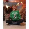 imageTstars Fa La La Flamingo Ugly Christmas Sweatshirt for Women Teen Girls Tacky Sweater Style Xmas Holiday SweatshirtsGreen