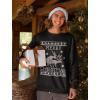 imageTstars Naughty Merry Christmas Reindeer Sweatshirt for Men Tacky Sweater Style Holiday Xmas Mens SweatshirtsReindeer  Black