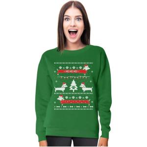 imageTstars Dachshund Sweatshirt Women Teen Girls Dog Lover Ugly Christmas Sweater StyleGreen