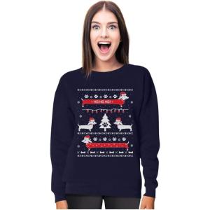 imageTstars Dachshund Sweatshirt Women Teen Girls Dog Lover Ugly Christmas Sweater StyleNavy