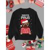 imageSanta Paws Sweatshirt Men Pug Christmas Sweater Style Ugly Xmas SweatshirtsBlack