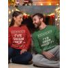 imageTstars Naughty ampamp Nice Couples Ugly Christmas Sweatshirts Funny His and Hers Xmas Matching Holiday Sweatshirt for Men WomenNice Green  Naughty Red