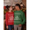 imageTstars Naughty ampamp Nice Couples Ugly Christmas Sweatshirts Funny His and Hers Xmas Matching Holiday Sweatshirt for Men WomenNice Green  Naughty Red